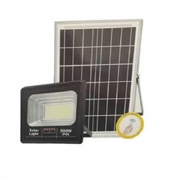 Ηλιακός Προβολέας LED 500W IP66 με πάνελ, Τηλεχειρισμό και Χρονοδιακόπτη 