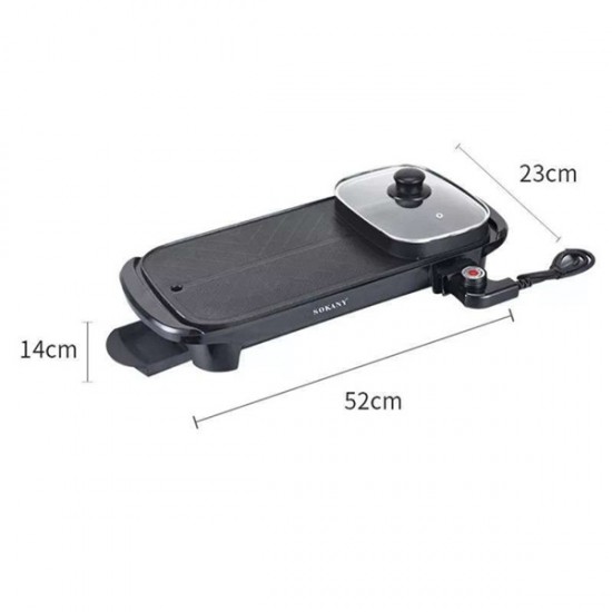 Teppanyaki Grill 1350W με ρυθμιζόμενο θερμοστάτη Sokany