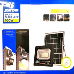 Ηλιακός Προβολέας LED 100W IP66 με πάνελ, Τηλεχειρισμό και Χρονοδιακόπτη 
