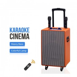 Επαγγελματικό φορητό ηχείο 60W 12.5″ με ροδάκια, 2 μικρόφωνα, τηλεχειριστήριο και RGB φωτισμό